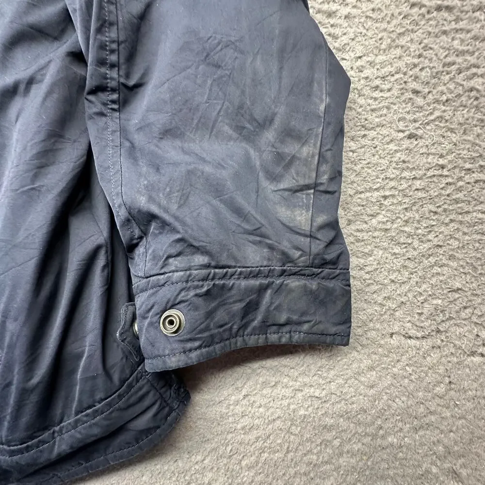 Vintage Polo Ralph Lauren Fleece Lined Navy Blue Hooded Jacket Mens XXL